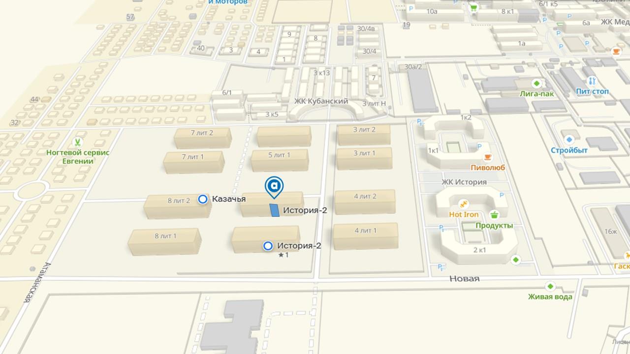 Фото №2: Коммерция 48 м² - Южный, мкр. жилой комплекс История-2, ул. Казачья, 6к2