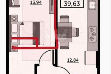 Фото №1: 1-комнатная квартира 40 м² - Ростов-на-Дону, мкр. жилой комплекс Сердце Ростова 2, ул. Ларина, 45с7