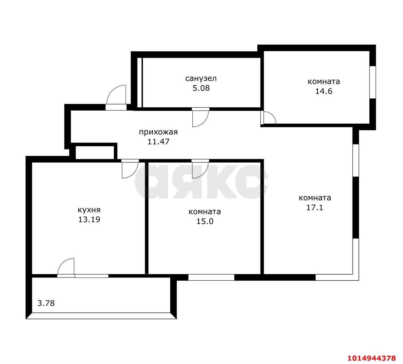 Фото №19: 3-комнатная квартира 77 м² - Краснодар, Пашковский, ул. Бородинская, 156/2