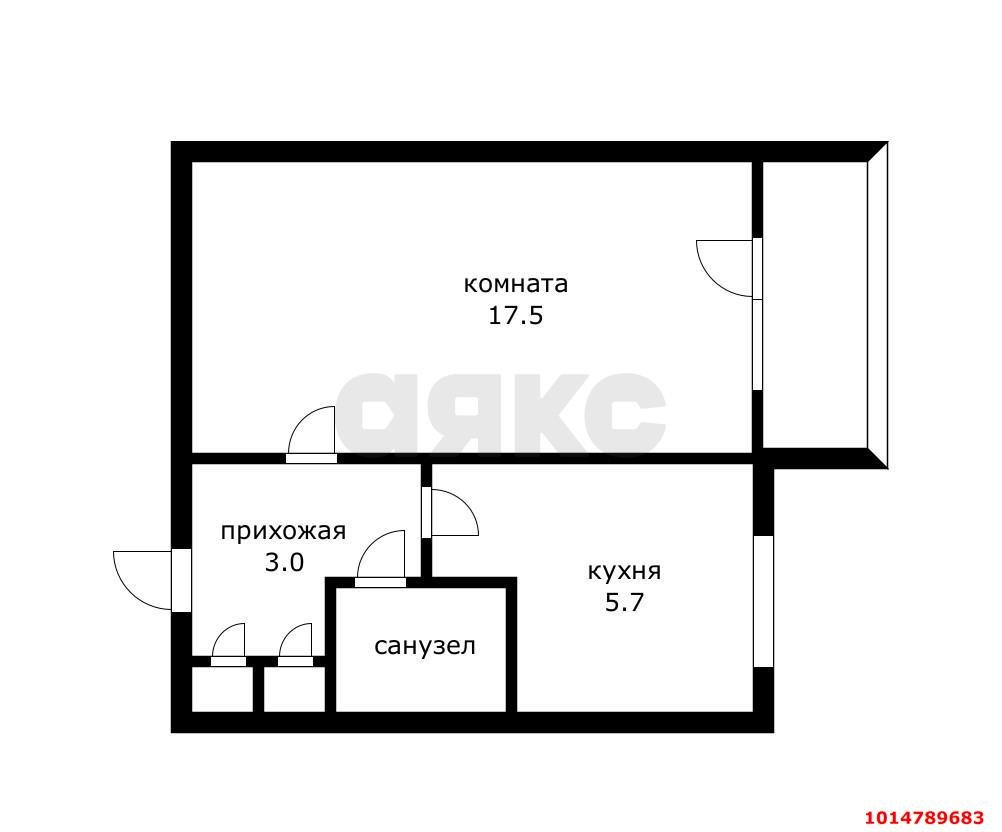 Фото №6: 1-комнатная квартира 29 м² - Краснодар, Черёмушки, ул. Селезнёва, 200