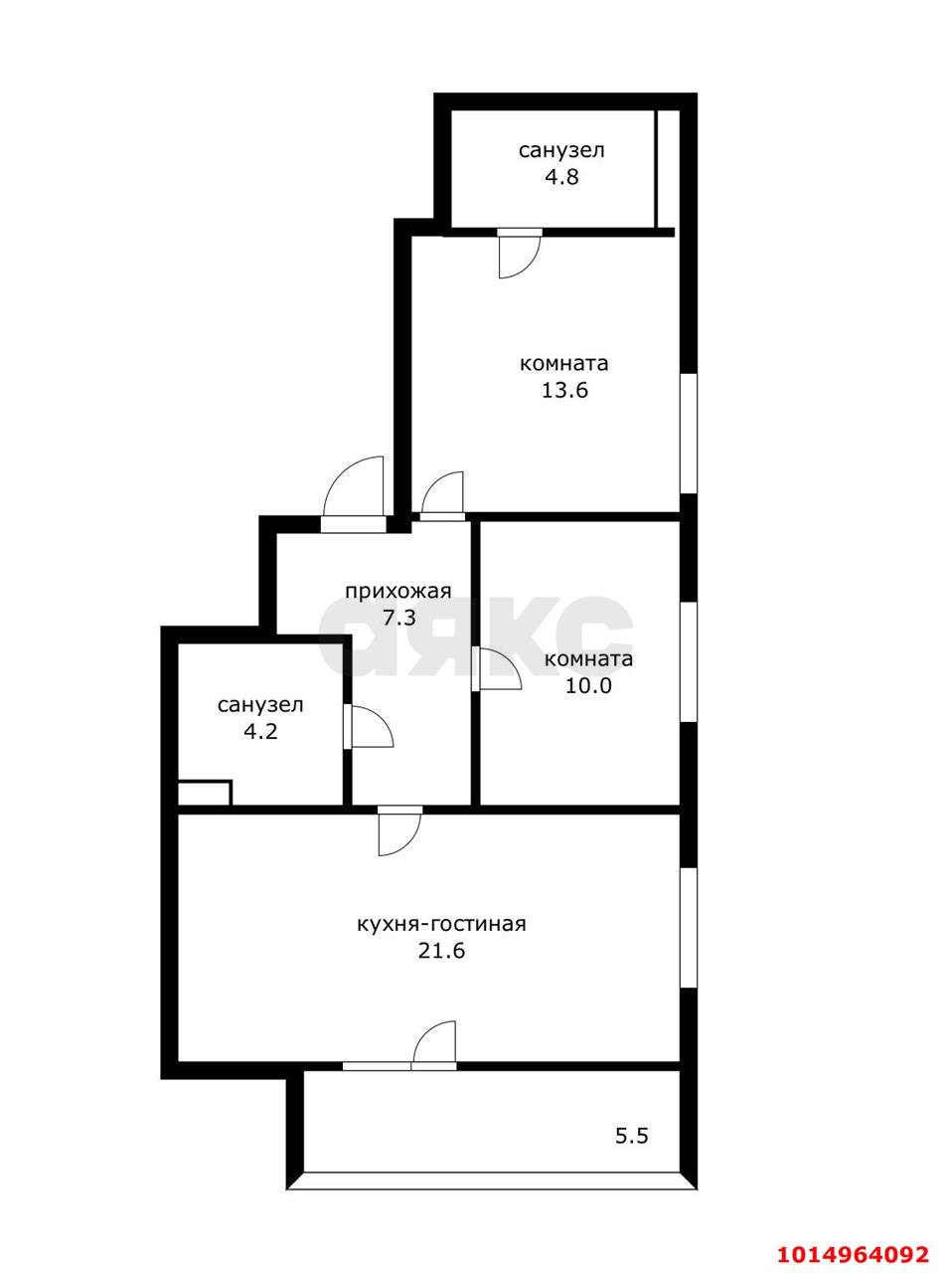 Фото №18: 2-комнатная квартира 66 м² - Краснодар, ЖК Красная Площадь, Прикубанский внутригородской округ, мкр. жилой комплекс Нeo-квартал Красная Площадь, ул. Конгрессная, 23