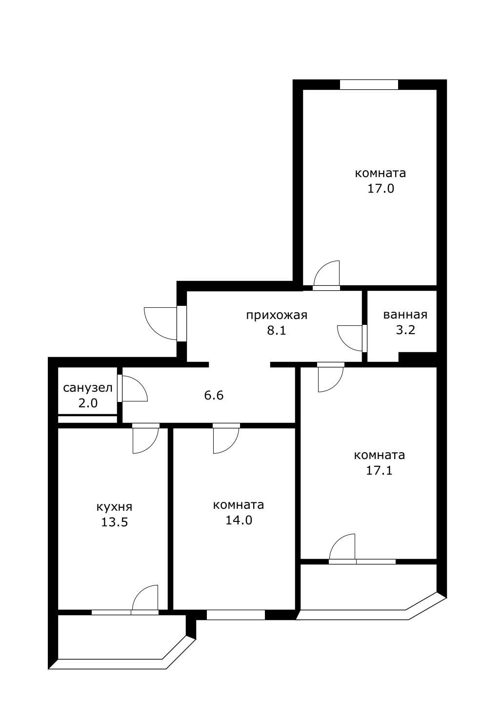 Фото №16: 3-комнатная квартира 83 м² - Краснодар, Прикубанский внутригородской округ, мкр. Московский, ул. им. Артюшкова В.Д., 21