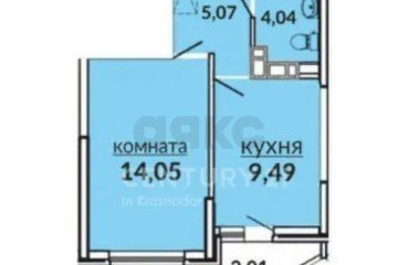 Фото №5: 1-комнатная квартира 37 м² - Краснодар, мкр. жилой комплекс Видный, ул. Командорская, 3к2