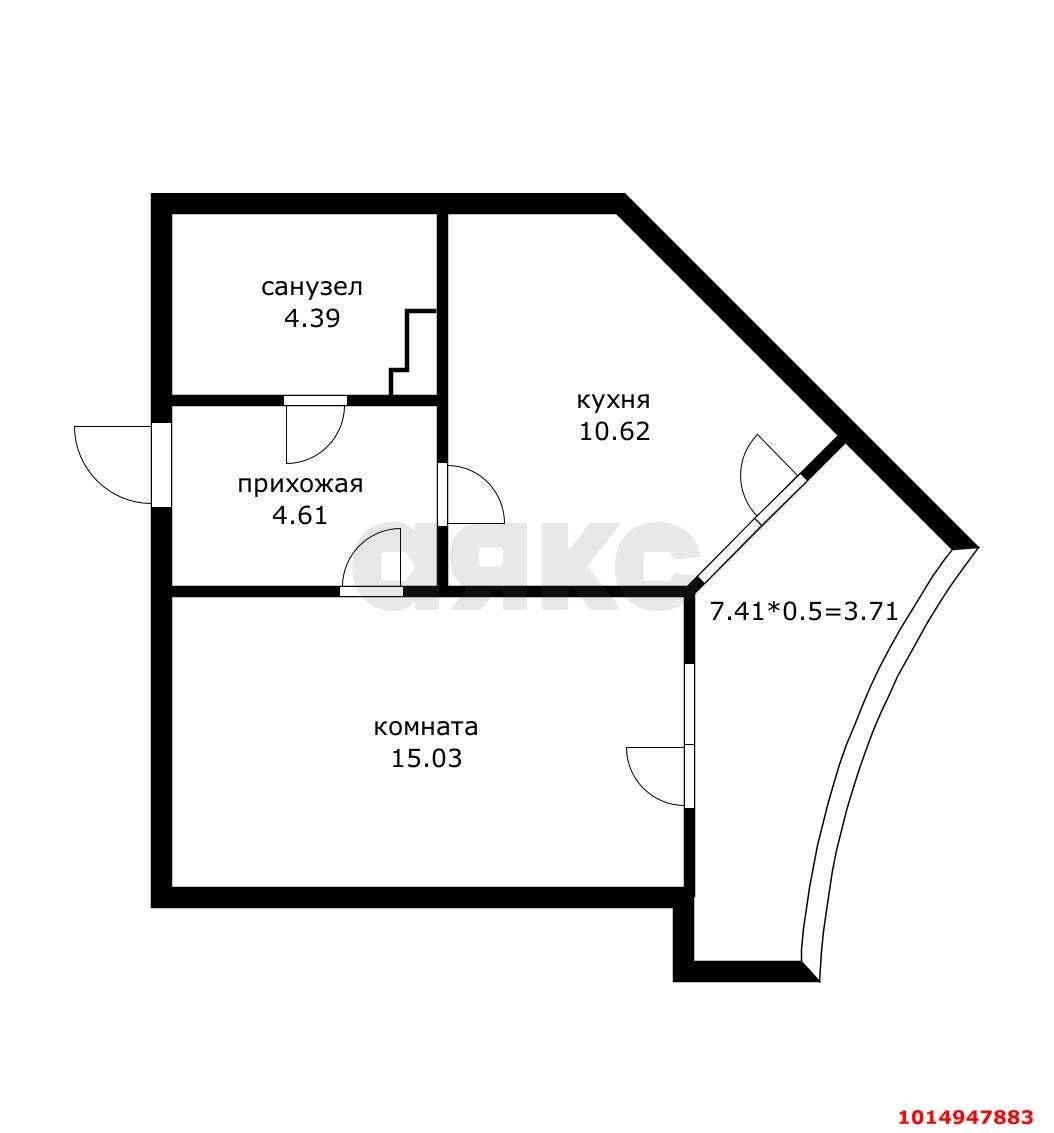 Фото №4: 1-комнатная квартира 34 м² - Краснодар, Достояние, ул. им. Мурата Ахеджака, 10А
