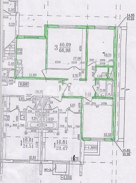 Фото №8: 3-комнатная квартира 67 м² - Ростов-на-Дону, жилой комплекс Акварель, ул. Скачкова, 52