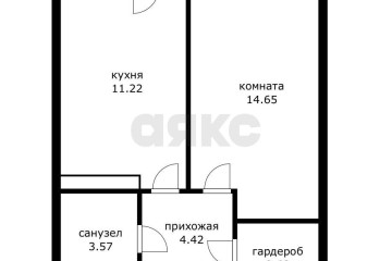 Фото №3: 1-комнатная квартира 38 м² - Краснодар, ж/р Новознаменский, ул. Войсковая, 20к9