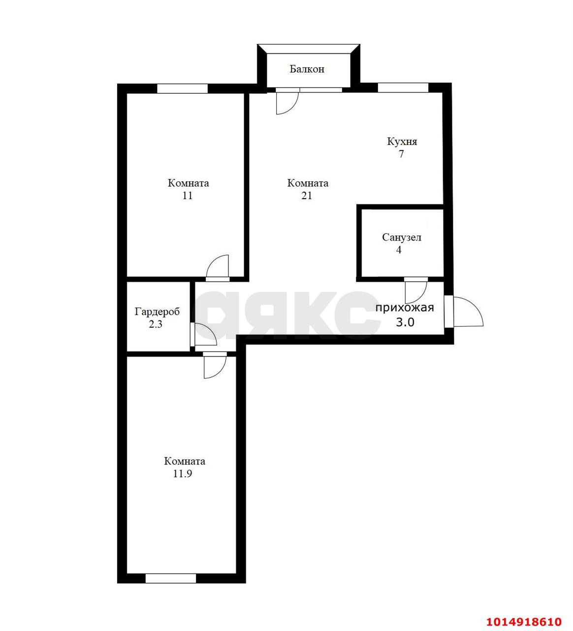 Фото №11: 3-комнатная квартира 64 м² - Краснодар, Фестивальный, ул. Гагарина, 139