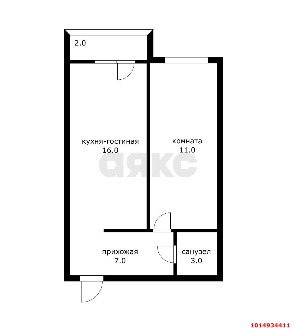 Фото №17: 1-комнатная квартира 39 м² - Краснодар, ЖК Светлый, ул. Московская, 144к2