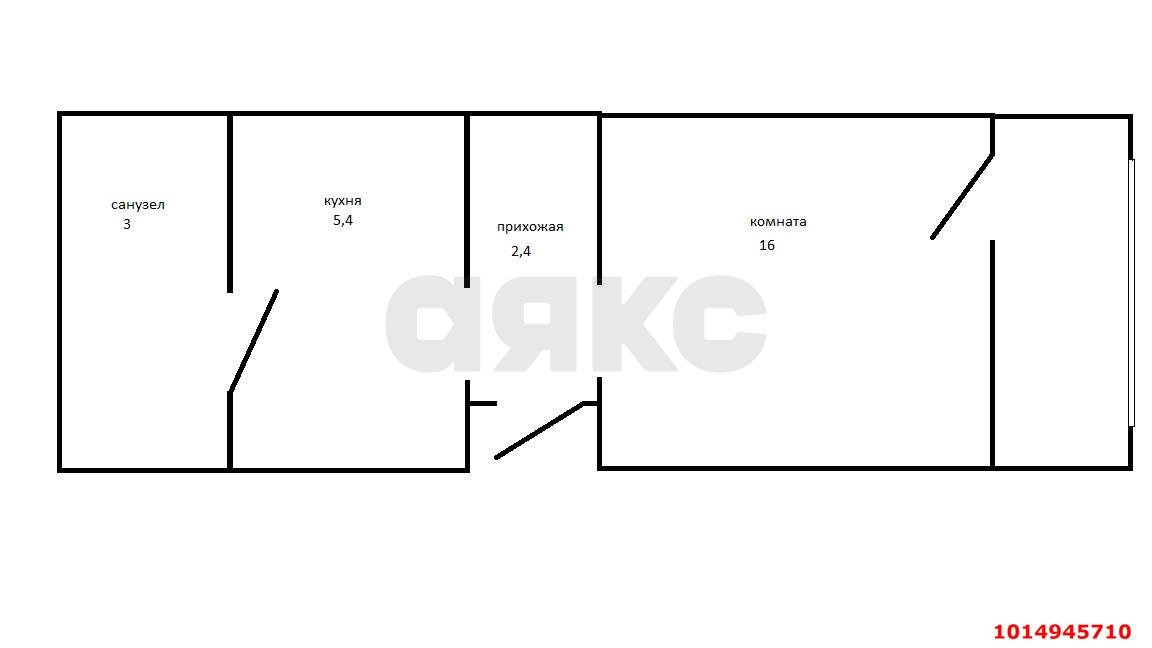 Фото №14: 1-комнатная квартира 28 м² - Российский, Прикубанский внутригородской округ, пр-д Тверской, 6