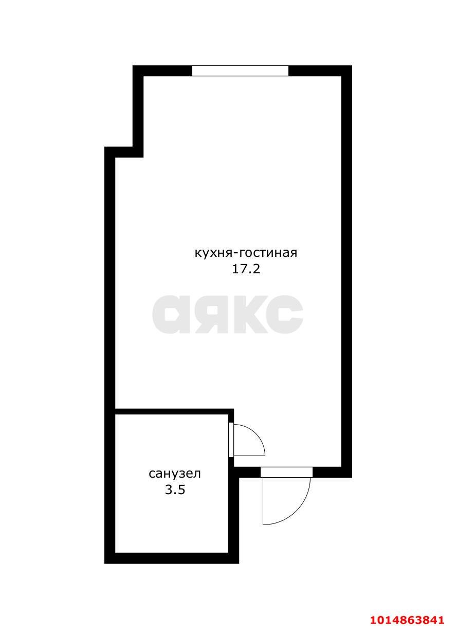 Фото №10: Студия 20 м² - Краснодар, Музыкальный, ул. имени И.И. Дунаевского, 22