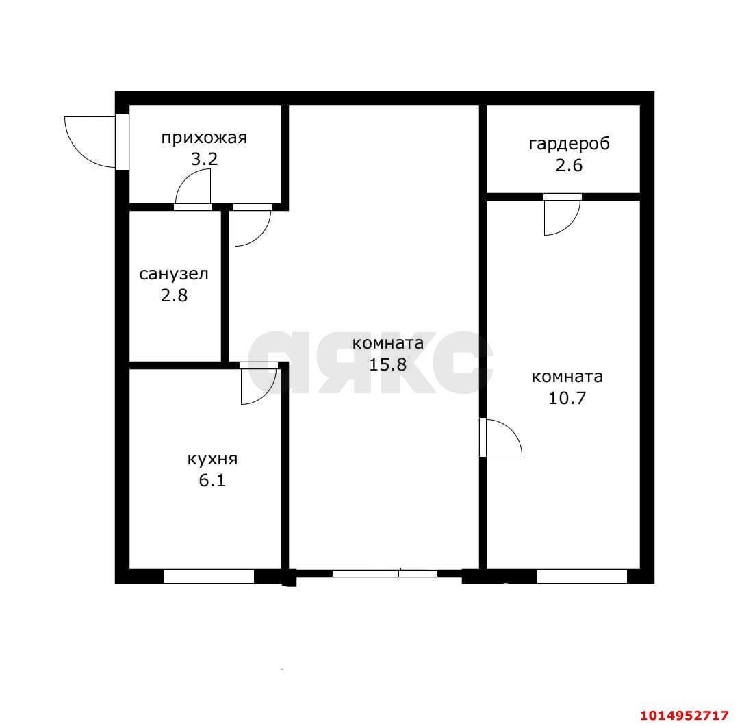 Фото №8: 2-комнатная квартира 45 м² - Краснодар, Центральный, ул. Котовского, 96