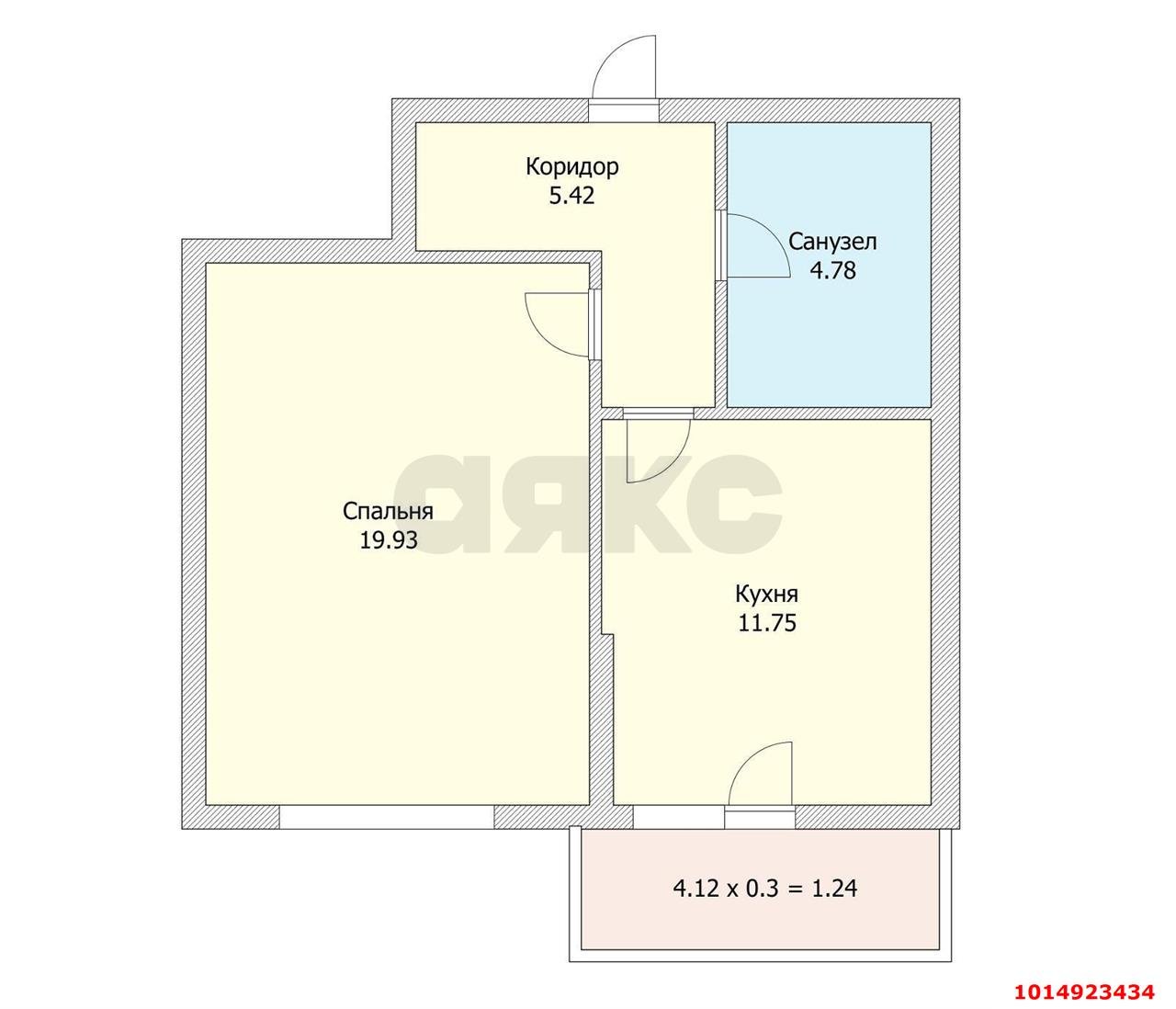 Фото №12: 1-комнатная квартира 41 м² - Краснодар, ЖК На Стахановской, ул. Стахановская, 1/5к2