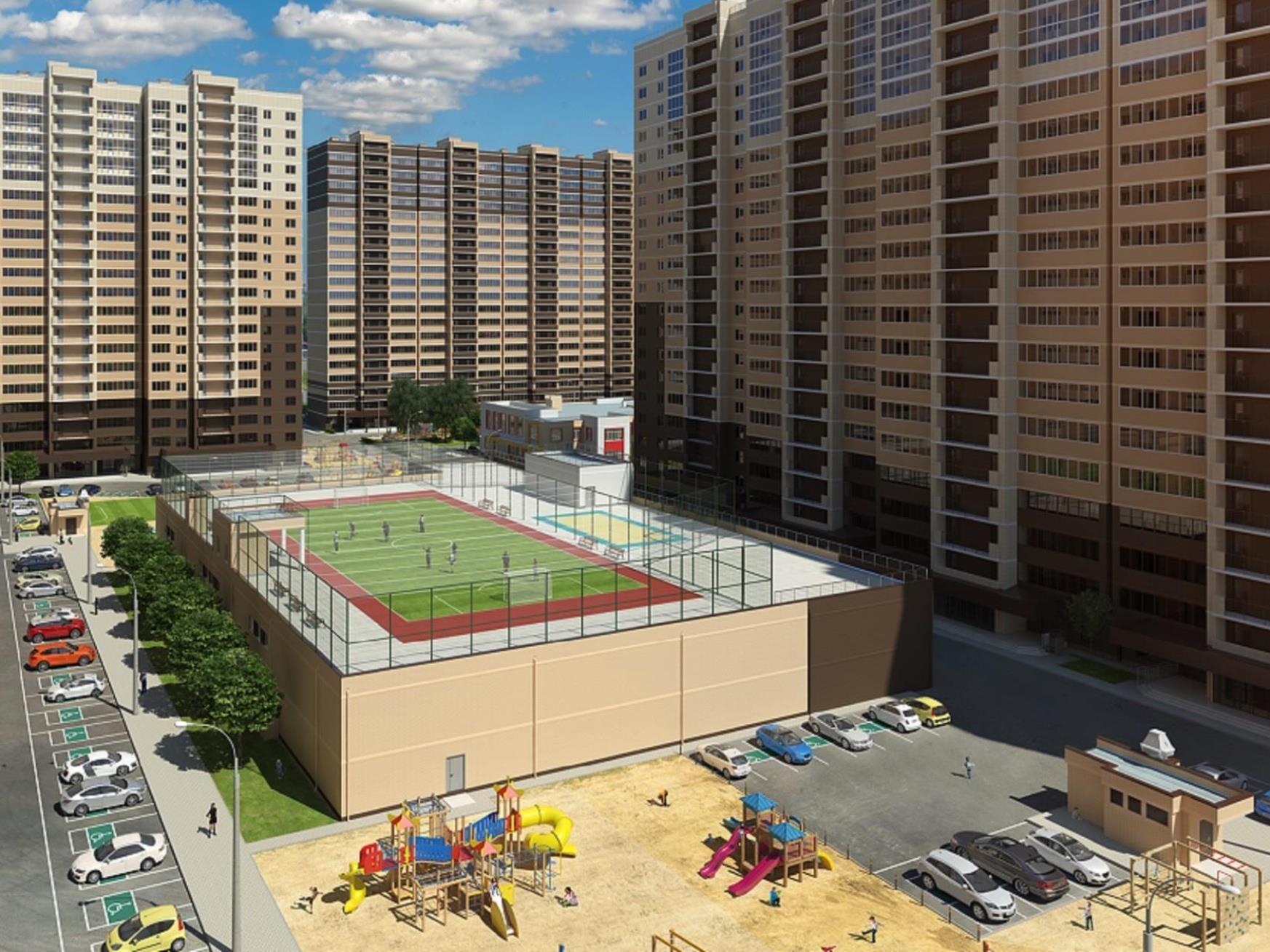 Фото №6: 1-комнатная квартира 43 м² - Краснодар, Прикубанский внутригородской округ, Авиагородок, мкр. ЖК На Стахановской, ул. Стахановская, 1/5к2