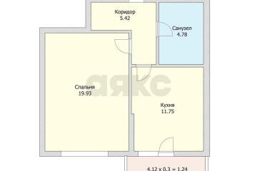 Фото №3: 1-комнатная квартира 43 м² - Краснодар, мкр. ЖК На Стахановской, ул. Стахановская, 1/5к2