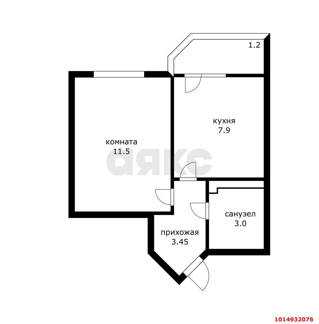 Фото №15: 1-комнатная квартира 26 м² - Краснодар, жилой комплекс Дыхание, ул. Лётчика Позднякова, 2к2