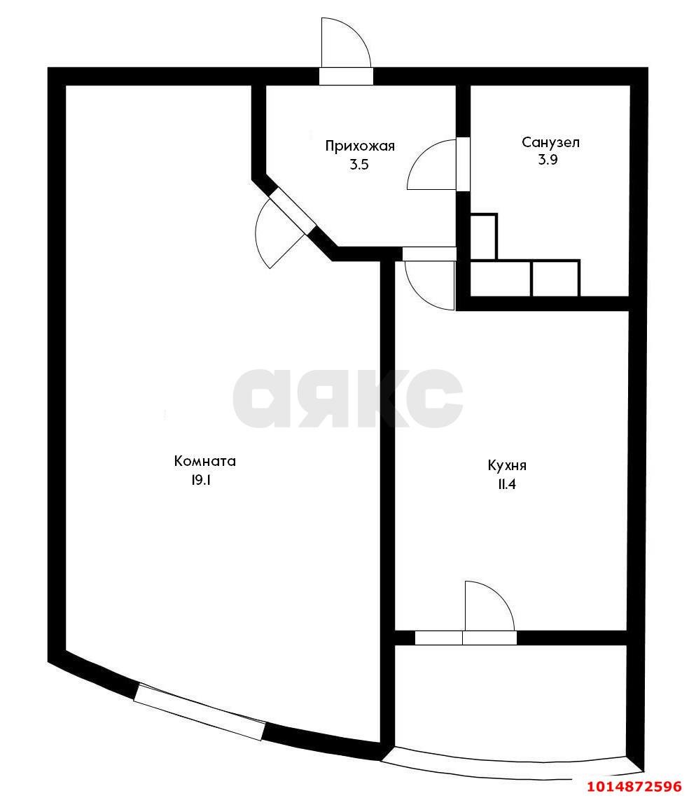 Фото №13: 1-комнатная квартира 40 м² - Краснодар, ЖК Москва, ул. Российская, 79/3к2