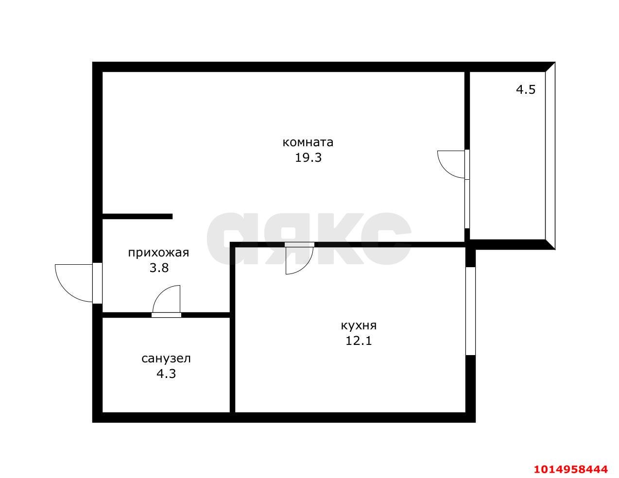 Фото №17: 1-комнатная квартира 44 м² - Краснодар, жилой комплекс Отражение, ул. Конгрессная, 41к1