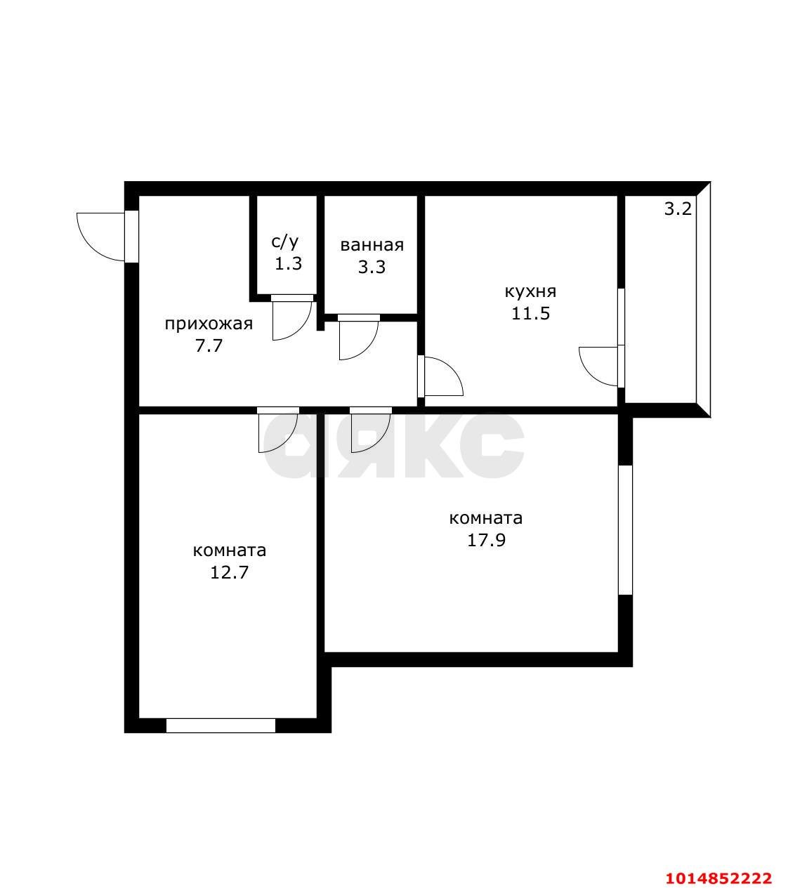 Фото №9: 2-комнатная квартира 60 м² - Краснодар, Московский, ул. Карякина, 15