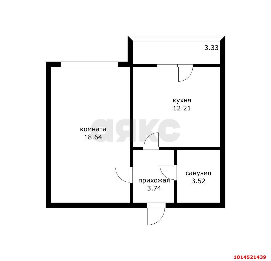 Фото №9: 1-комнатная квартира 41 м² - Яблоновский