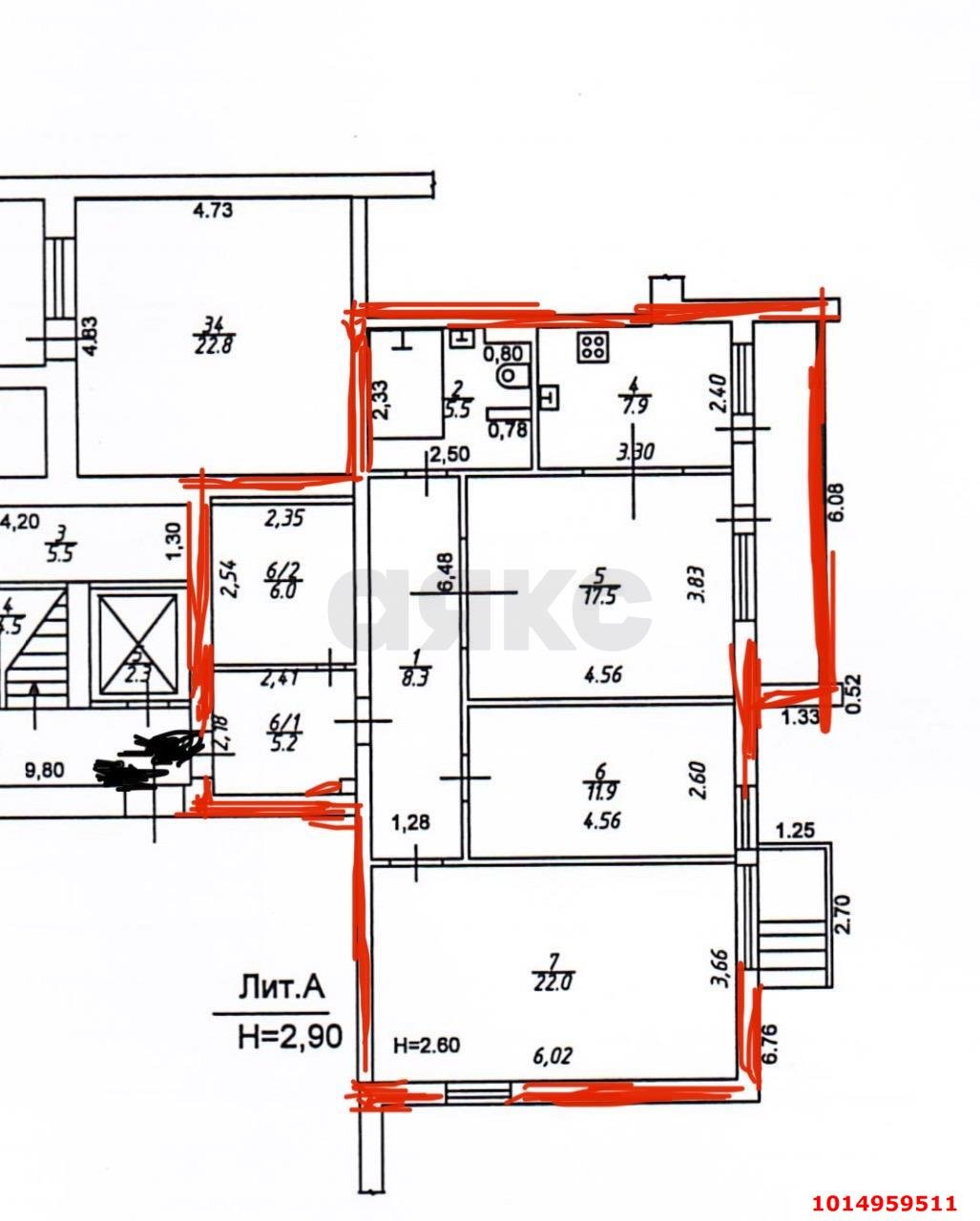 Фото №19: 3-комнатная квартира 91 м² - Краснодар, Черёмушки, ул. Стасова, 121