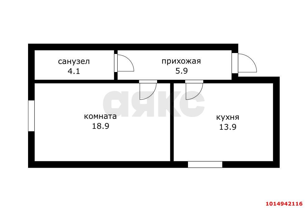 Фото №10: 1-комнатная квартира 42 м² - Энем, ул. Чкалова, 14/2