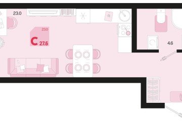 Фото №1: Студия 27 м² - Краснодар, мкр. Карасунский внутригородской округ, ул. Виктора Казанцева, 1.3лит1