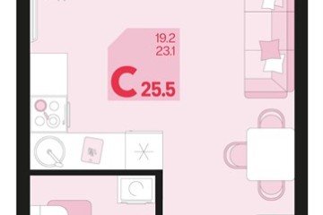 Фото №1: Студия 25 м² - Краснодар, мкр. Карасунский внутригородской округ, ул. Виктора Казанцева, 1.3лит1