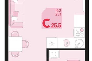 Фото №1: Студия 25 м² - Краснодар, мкр. Карасунский внутригородской округ, ул. Виктора Казанцева, 1.3лит1