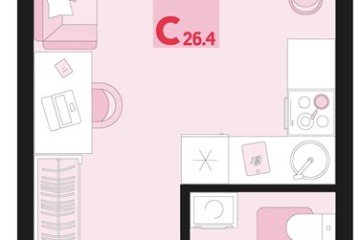 Фото №1: Студия 26 м² - Краснодар, мкр. Карасунский внутригородской округ, ул. Виктора Казанцева, 1.3лит1