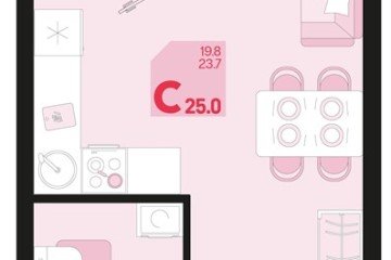 Фото №1: Студия 25 м² - Краснодар, мкр. Карасунский внутригородской округ, ул. Виктора Казанцева, 1.3лит1