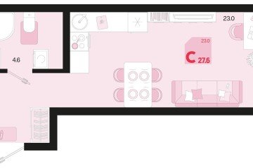 Фото №1: Студия 27 м² - Краснодар, мкр. Карасунский внутригородской округ, ул. Виктора Казанцева, 1.3лит2