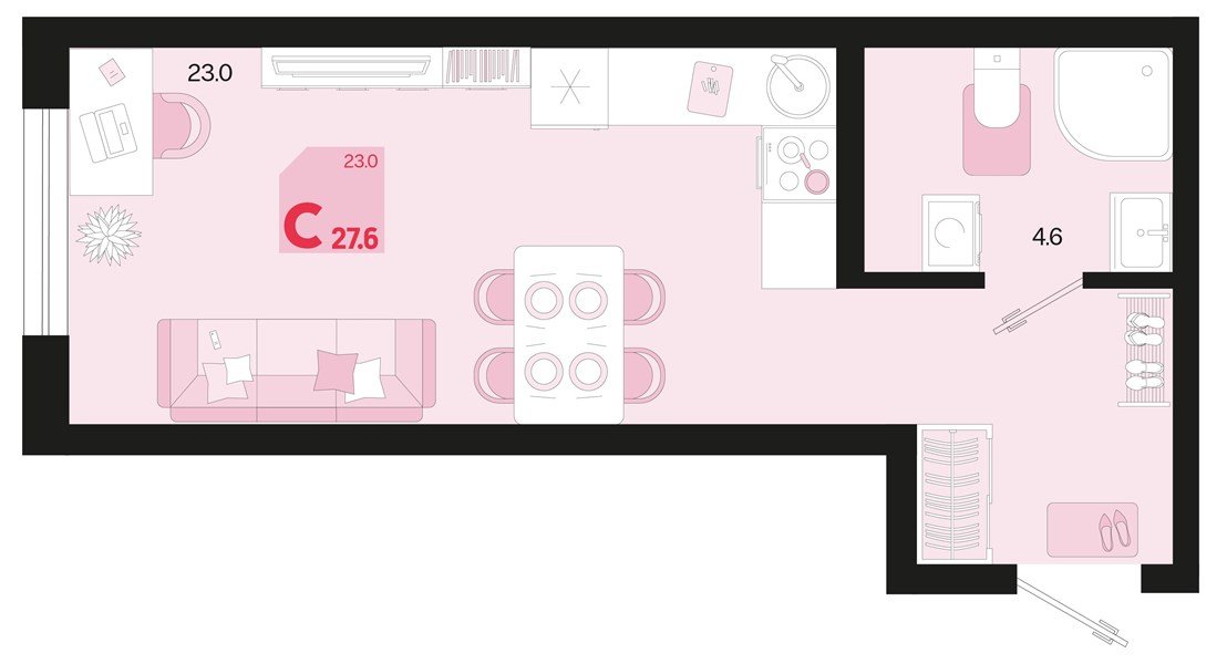 Фото №1: Студия 27 м² - Краснодар, мкр. Карасунский внутригородской округ, ул. Виктора Казанцева, 1.3лит2