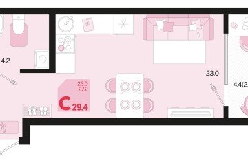 Фото №1: Студия 29 м² - Краснодар, мкр. Карасунский внутригородской округ, ул. Виктора Казанцева, 1.3лит2