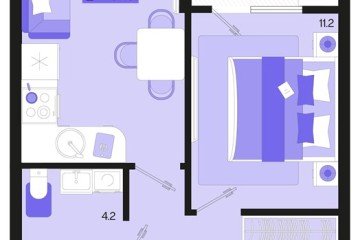 Фото №1: 1-комнатная квартира 37 м² - Краснодар, мкр. Карасунский внутригородской округ, ул. Виктора Казанцева, 1.3лит2