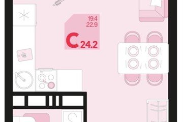 Фото №1: Студия 24 м² - Краснодар, мкр. Карасунский внутригородской округ, ул. Виктора Казанцева, 1.3лит2