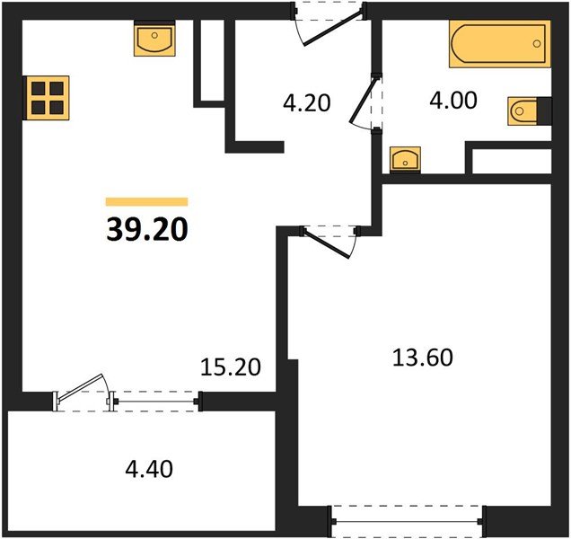 Фото №1: 1-комнатная квартира 39 м² - Краснодар, Карасунский внутригородской округ, мкр. ЖК Первое Место, ул. Виктора Казанцева, 1.2лит1