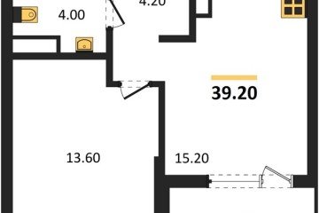 Фото №1: 1-комнатная квартира 39 м² - Краснодар, мкр. ЖК Первое Место, ул. Виктора Казанцева, 1.2лит1