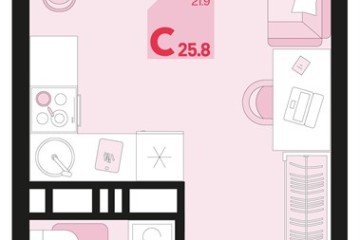 Фото №1: Студия 25 м² - Краснодар, мкр. ЖК Первое Место, ул. Виктора Казанцева, 1.2лит1