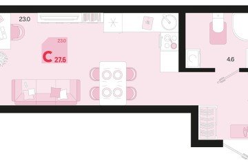 Фото №1: Студия 27 м² - Краснодар, мкр. Карасунский внутригородской округ, ул. Виктора Казанцева, 1.2лит2