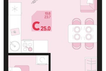 Фото №1: Студия 25 м² - Краснодар, мкр. Карасунский внутригородской округ, ул. Виктора Казанцева, 1.2лит2