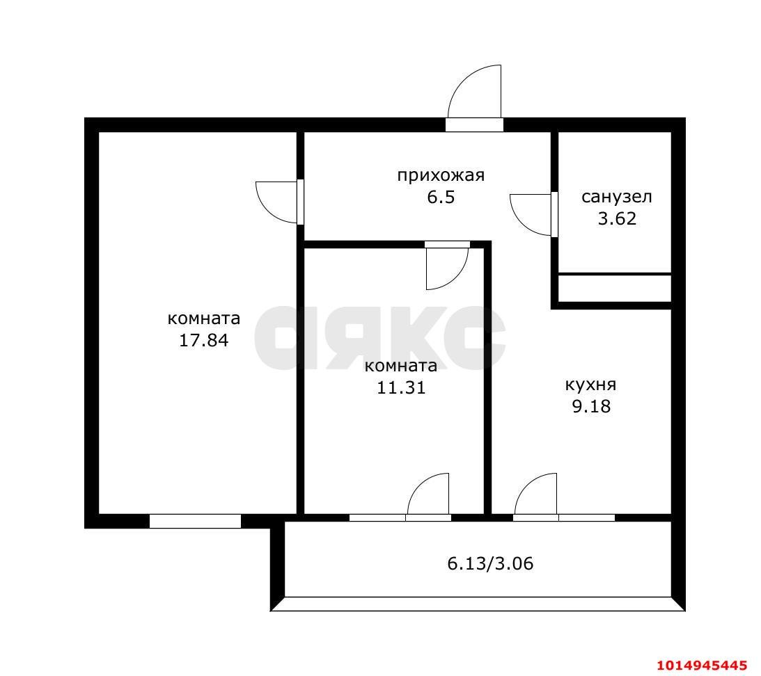 Фото №14: 2-комнатная квартира 47 м² - Краснодар, ЖК Территория Счастья, ул. Евгении Жигуленко, 3