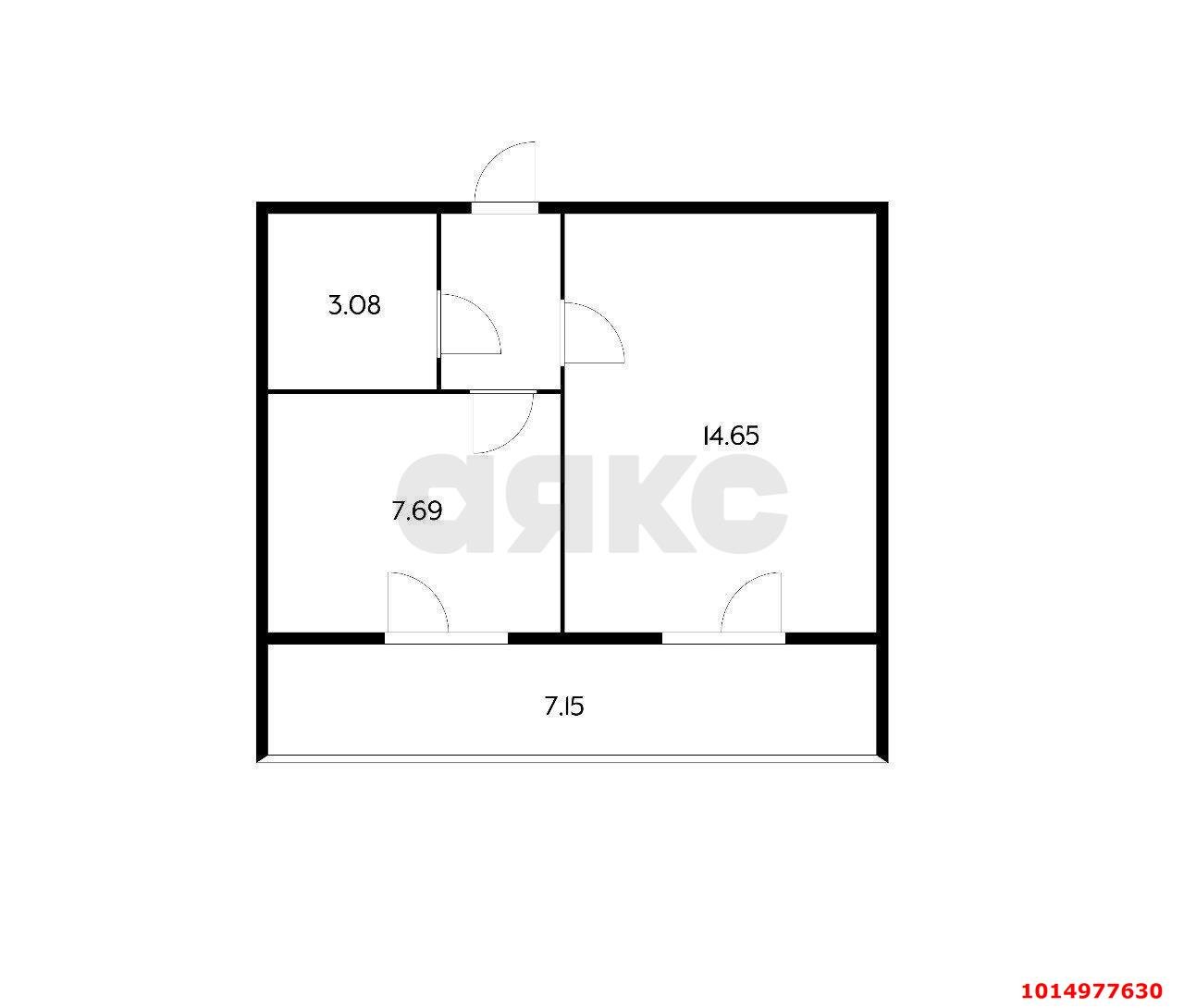 Фото №12: 1-комнатная квартира 28 м² - Новая Адыгея, жилой комплекс Золотая линия 2, ул. Бжегокайская, 25к1