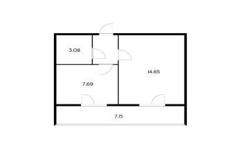 Фото №1: 1-комнатная квартира 28 м² - Новая Адыгея, мкр. жилой комплекс Виноград 2, ул. Бжегокайская, 25/1к1