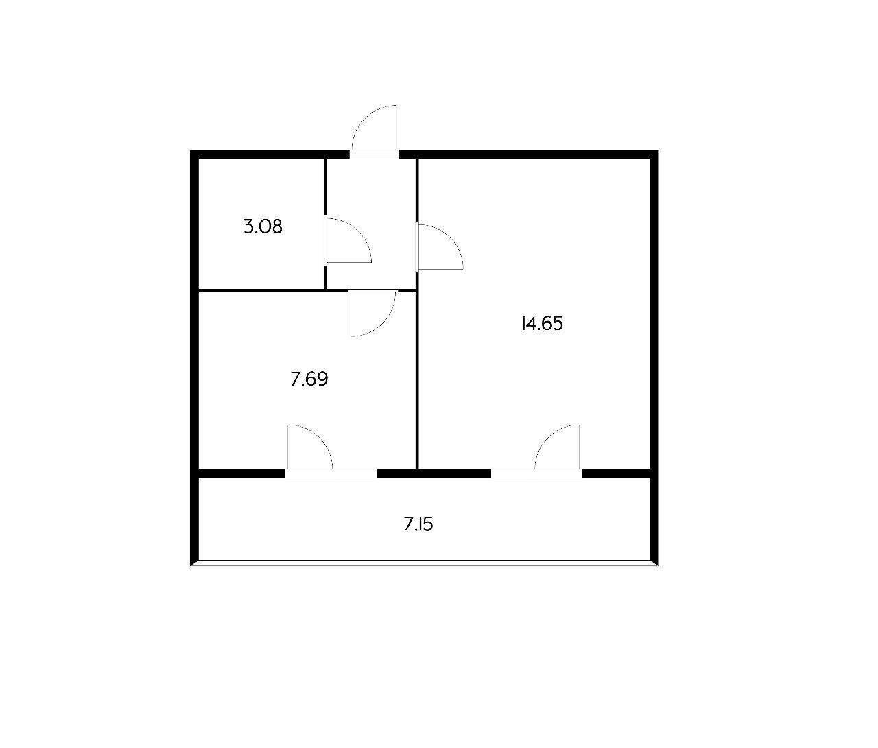 Фото №12: 1-комнатная квартира 28 м² - Новая Адыгея, мкр. жилой комплекс Золотая линия 2, ул. Бжегокайская, 25к1