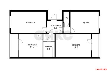 Фото №1: 3-комнатная квартира 85 м² - Краснодар, мкр. Молодёжный, ул. 2-я Целиноградская, 1