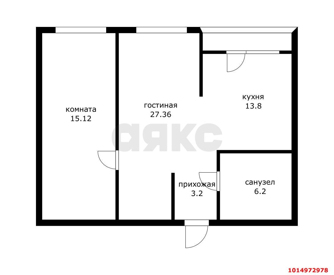 Фото №15: 2-комнатная квартира 64 м² - Краснодар, Достояние, ул. Григория Булгакова, 7