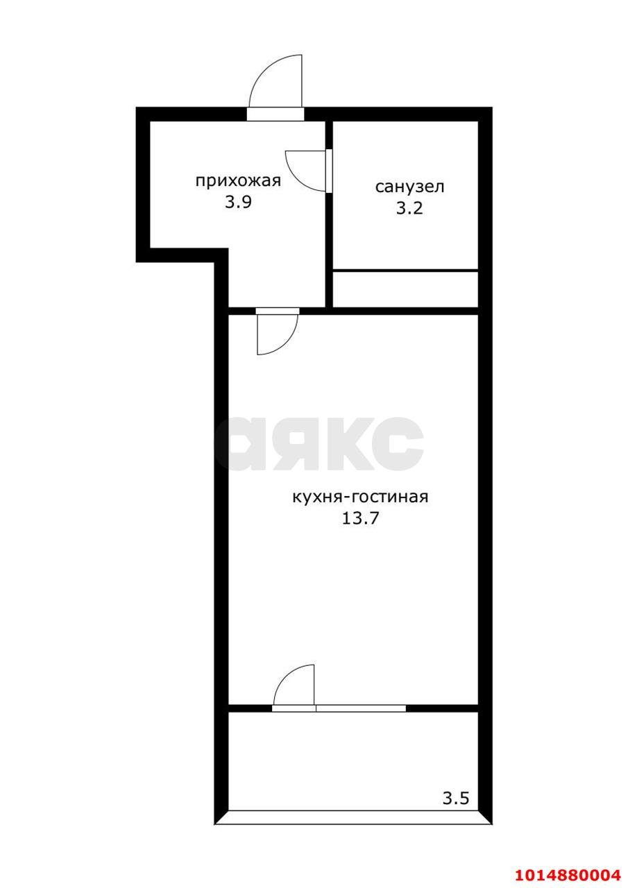 Фото №8: Студия 23 м² - Краснодар, Молодёжный, ул. Дубравная, 1