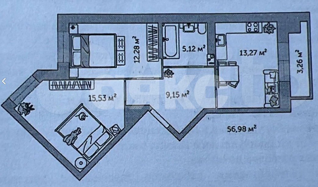 Фото №23: 2-комнатная квартира 59 м² - Петровский, Петровский квартал, ул. Петровская, 7