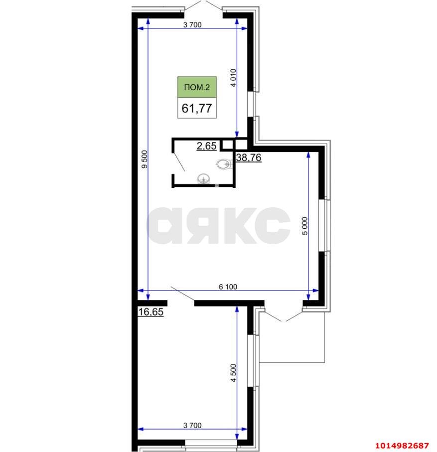 Фото №2: Торговое помещение 61 м² - Краснодар, ЖК Лучший, ул. Ростовское шоссе, 30/6к3