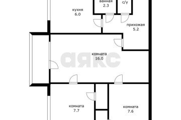 Фото №2: 2-комнатная квартира 50 м² - Краснодар, мкр. Славянский, ул. Красных Партизан, 159
